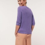 Struktur-Halbarmpullover lilac von Lanius