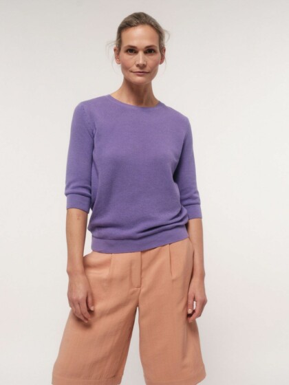 Struktur-Halbarmpullover lilac von Lanius
