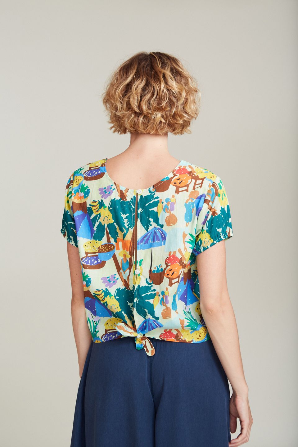 Bluse Cabrera Print Market Print von SUITE13LAB