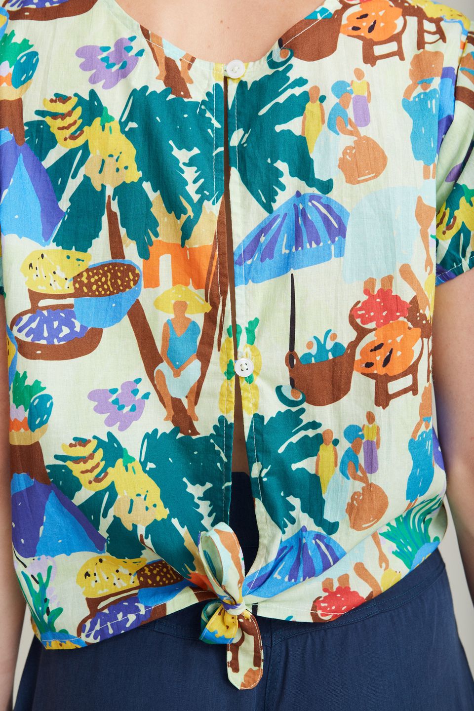 Bluse Cabrera Print Market Print von SUITE13LAB
