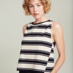 Top Menorca Stripes Black Stripes von SUITE13LAB