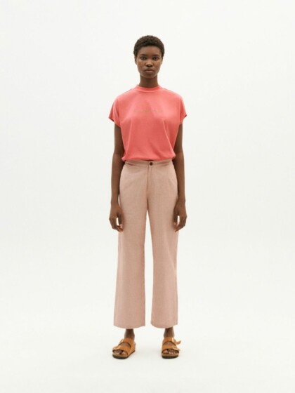 Hose Vichy Seersucker Mariam Clay Red von Thinking MU