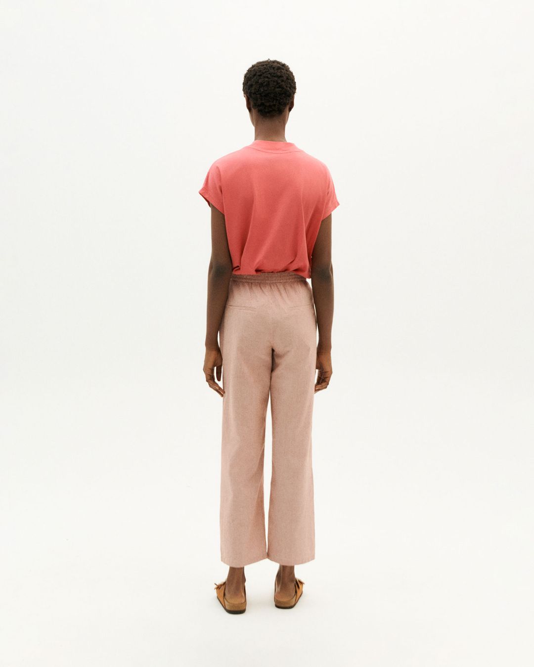 Hose Vichy Seersucker Mariam Clay Red von Thinking MU