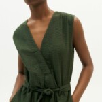 Jumpsuit Green Seersucker Winona Dark Green von Thinking MU