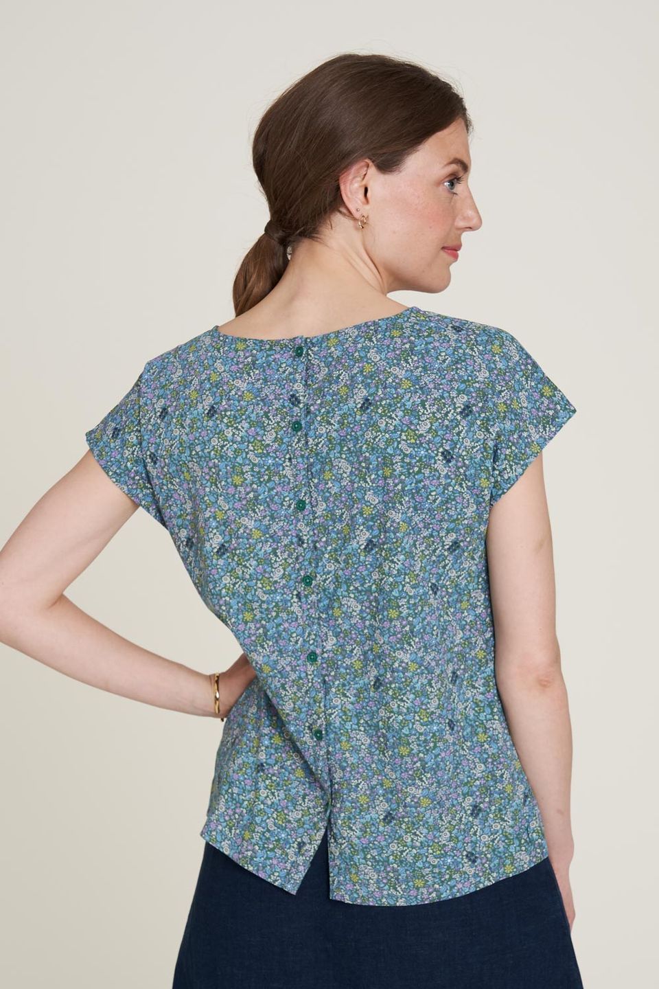 Bluse EcoVero Luftig iris von Tranquillo