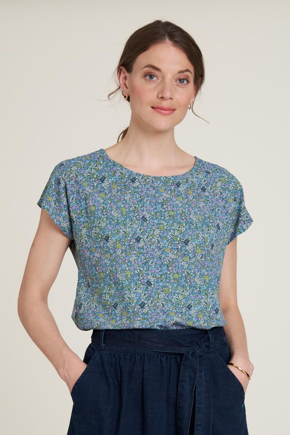 Bluse EcoVero Luftig iris von Tranquillo