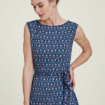 Kleid mit Bindegürtel boho von Tranquillo