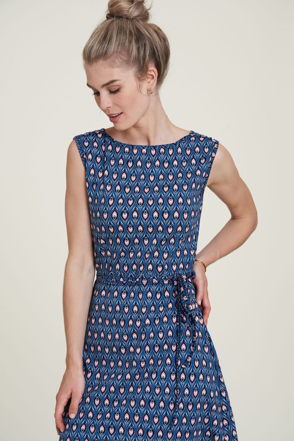 Kleid mit Bindegürtel boho von Tranquillo