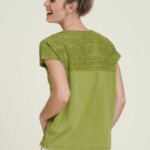 Shirt mit Spitzendetails bayleaf von Tranquillo