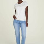 Shirt mit Spitzendetails cloud von Tranquillo
