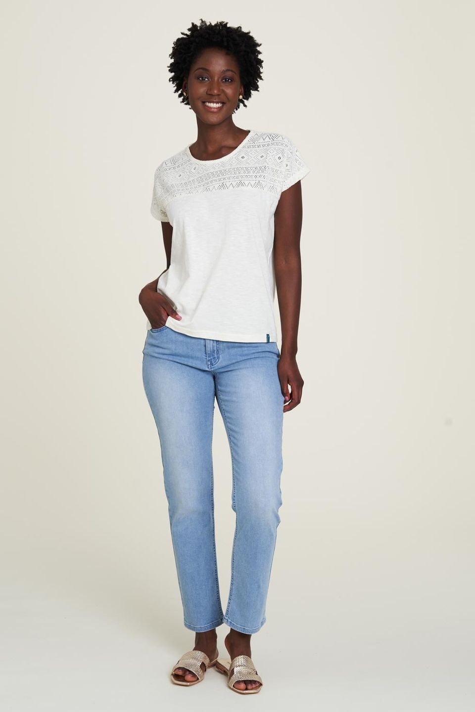 Shirt mit Spitzendetails cloud von Tranquillo