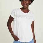 Shirt mit Spitzendetails cloud von Tranquillo