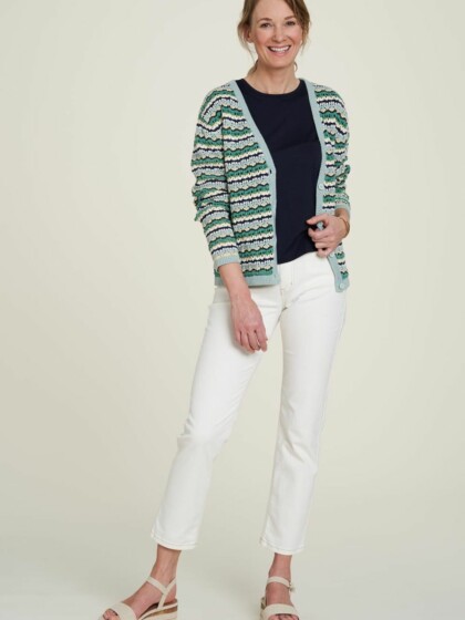 Strickjacke Leicht aqua von Tranquillo