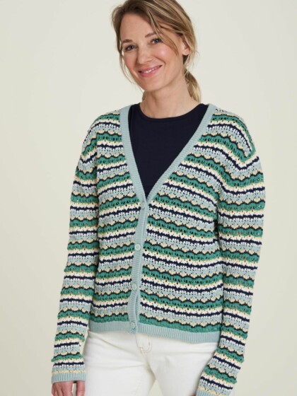 Strickjacke Leicht aqua von Tranquillo