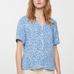 Bluse Aloe Snippets fjord blue von recolution