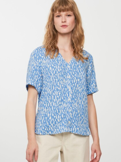 Bluse Aloe Snippets fjord blue von recolution