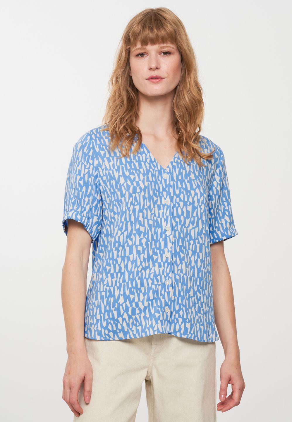 Bluse Aloe Snippets fjord blue von recolution