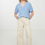 Bluse Aloe Snippets fjord blue von recolution