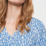 Bluse Aloe Snippets fjord blue von recolution