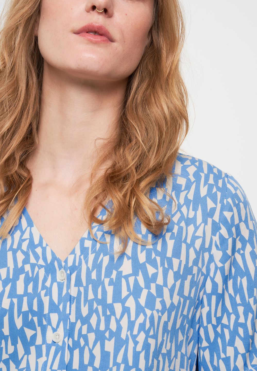 Bluse Aloe Snippets fjord blue von recolution