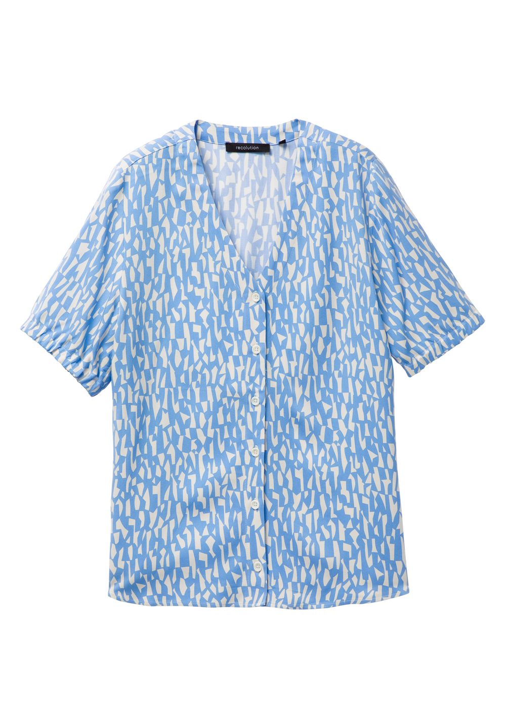 Bluse Aloe Snippets fjord blue von recolution