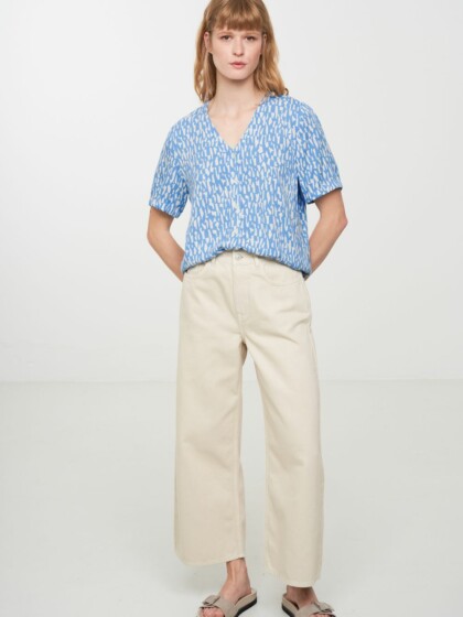 Bluse Aloe Snippets fjord blue von recolution