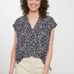 Bluse Laburnum Snippets dark navy von recolution