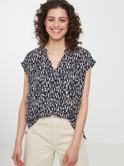 Bluse Laburnum Snippets dark navy von recolution