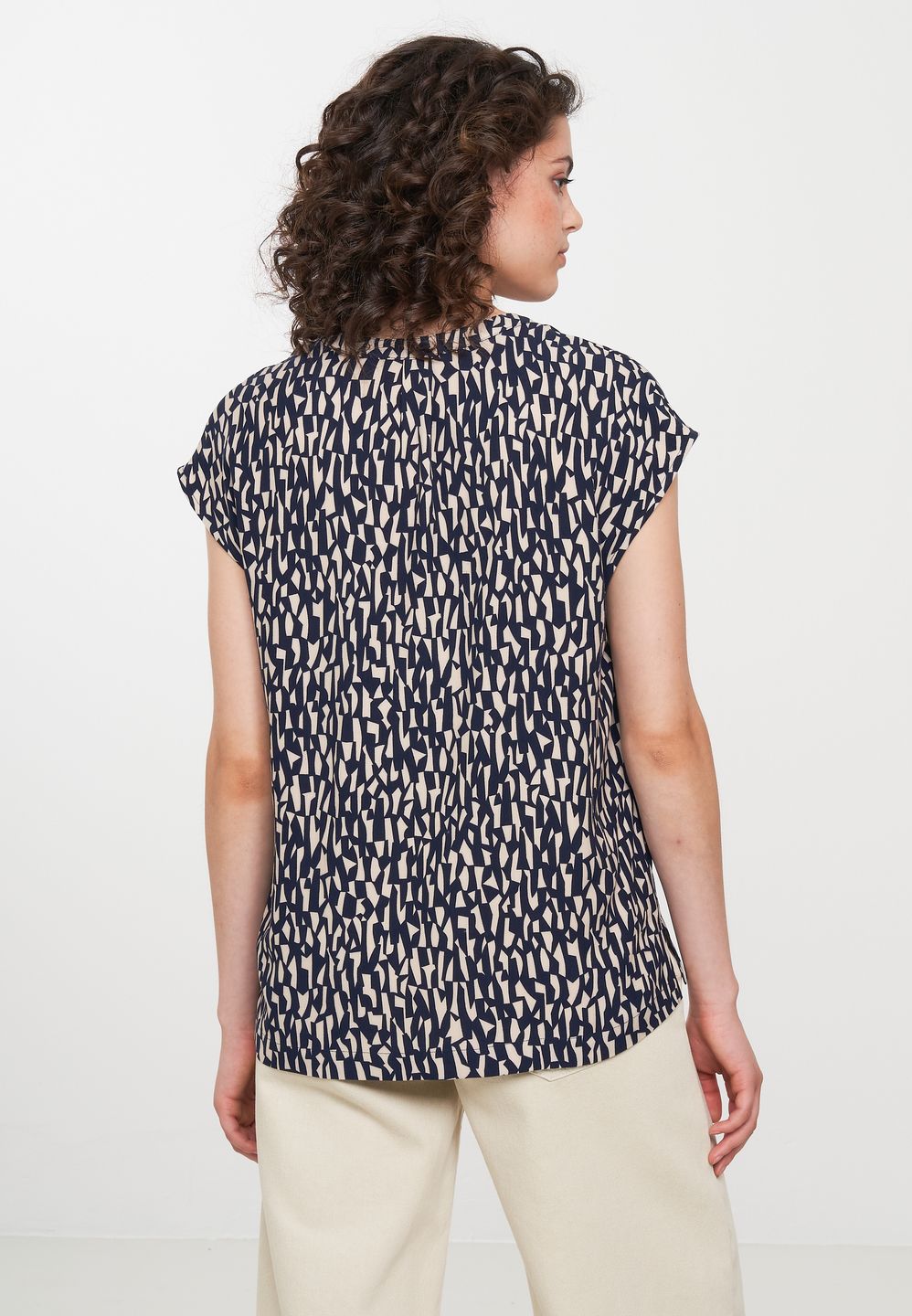 Bluse Laburnum Snippets dark navy von recolution