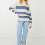 Pullover Lilac Stripes water blue von recolution