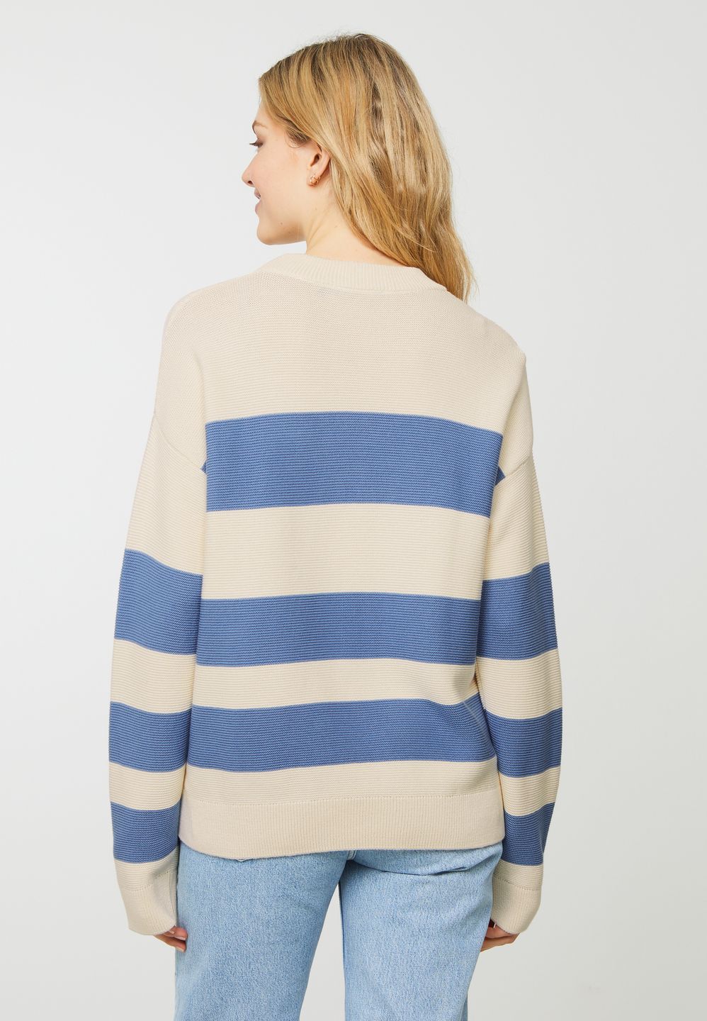 Pullover Lilac Stripes water blue von recolution