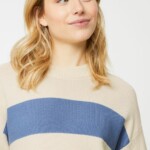 Pullover Lilac Stripes water blue von recolution