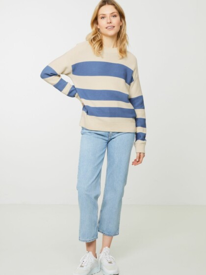 Pullover Lilac Stripes water blue von recolution