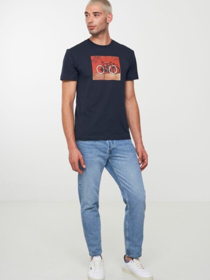 T-Shirt Agave Bike Wall dark navy von recolution