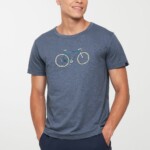 T-Shirt BAY BIKE dove blue von recolution