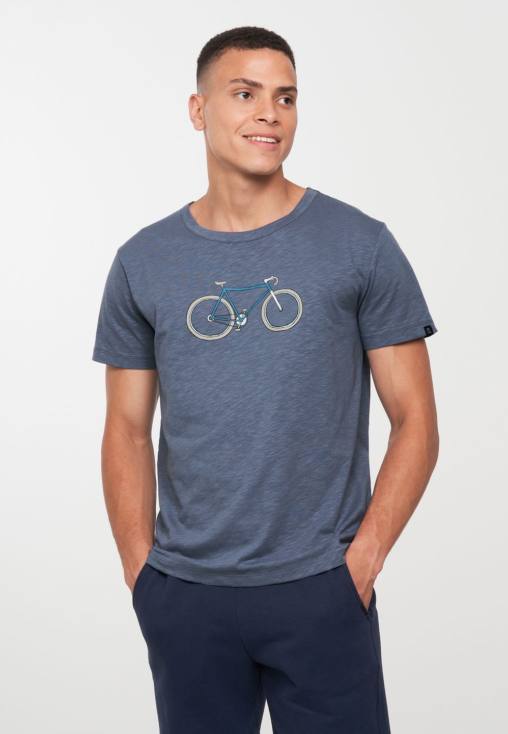 T-Shirt BAY BIKE dove blue von recolution