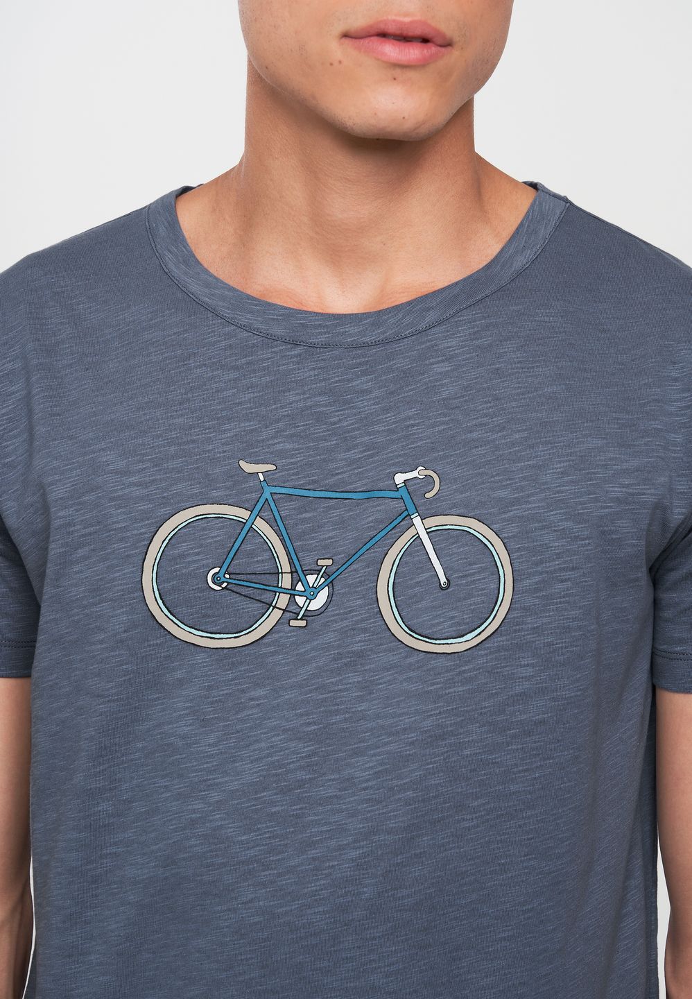 T-Shirt BAY BIKE dove blue von recolution
