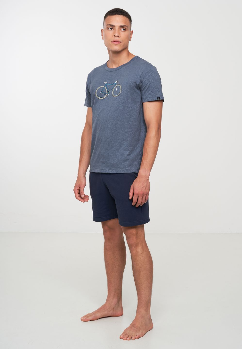 T-Shirt BAY BIKE dove blue von recolution