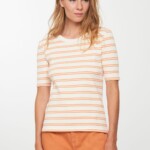 T-Shirt Daphne Stripes capri orange von recolution