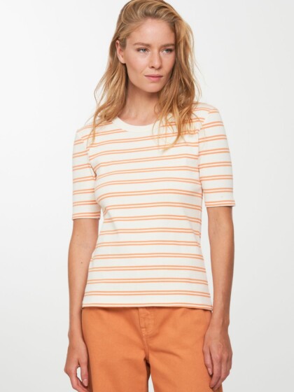 T-Shirt Daphne Stripes capri orange von recolution