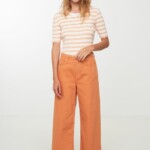 T-Shirt Daphne Stripes capri orange von recolution