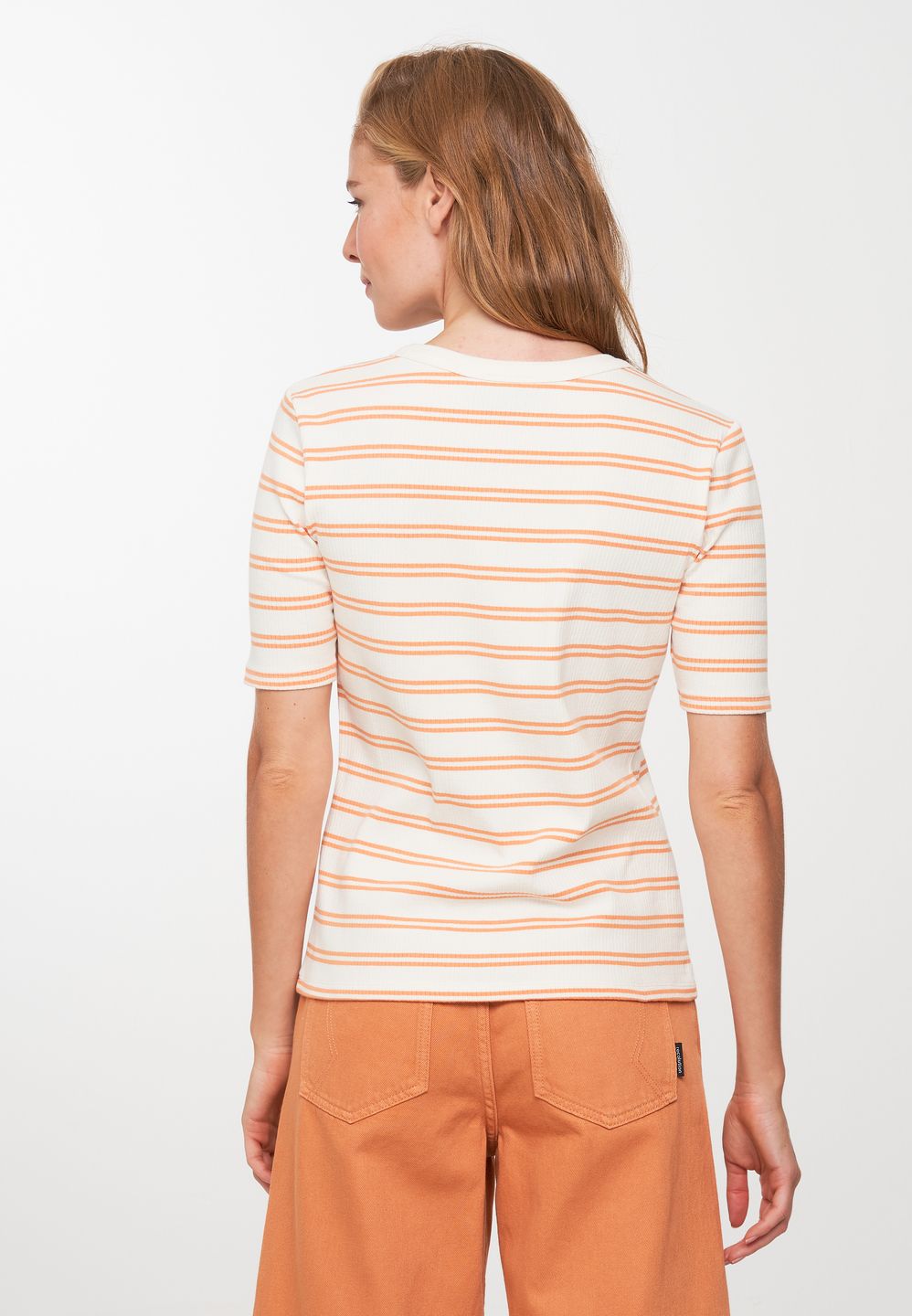 T-Shirt Daphne Stripes capri orange von recolution