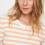 T-Shirt Daphne Stripes capri orange von recolution