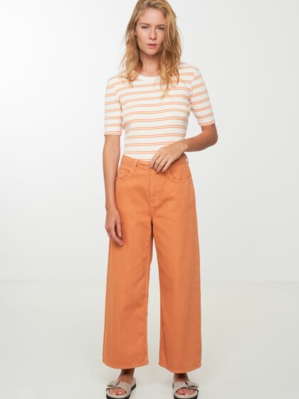 T-Shirt Daphne Stripes capri orange von recolution