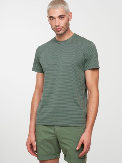 T-Shirt Pandan Stripes eukalyptus von recolution