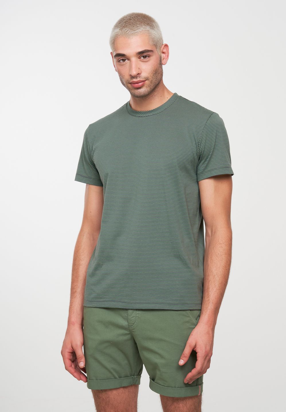 T-Shirt Pandan Stripes eukalyptus von recolution