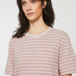 T-Shirt WATERLILY STRIPES blush von recolution