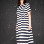 Kleid Taaky Block Stripes night sky-light desert von Armedangels