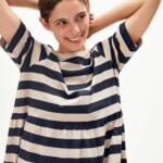 Kleid Taaky Block Stripes night sky-light desert von Armedangels