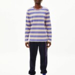 Longsleeve Yohaan Bold Stripes vibrant violet-sand stone von Armedangels